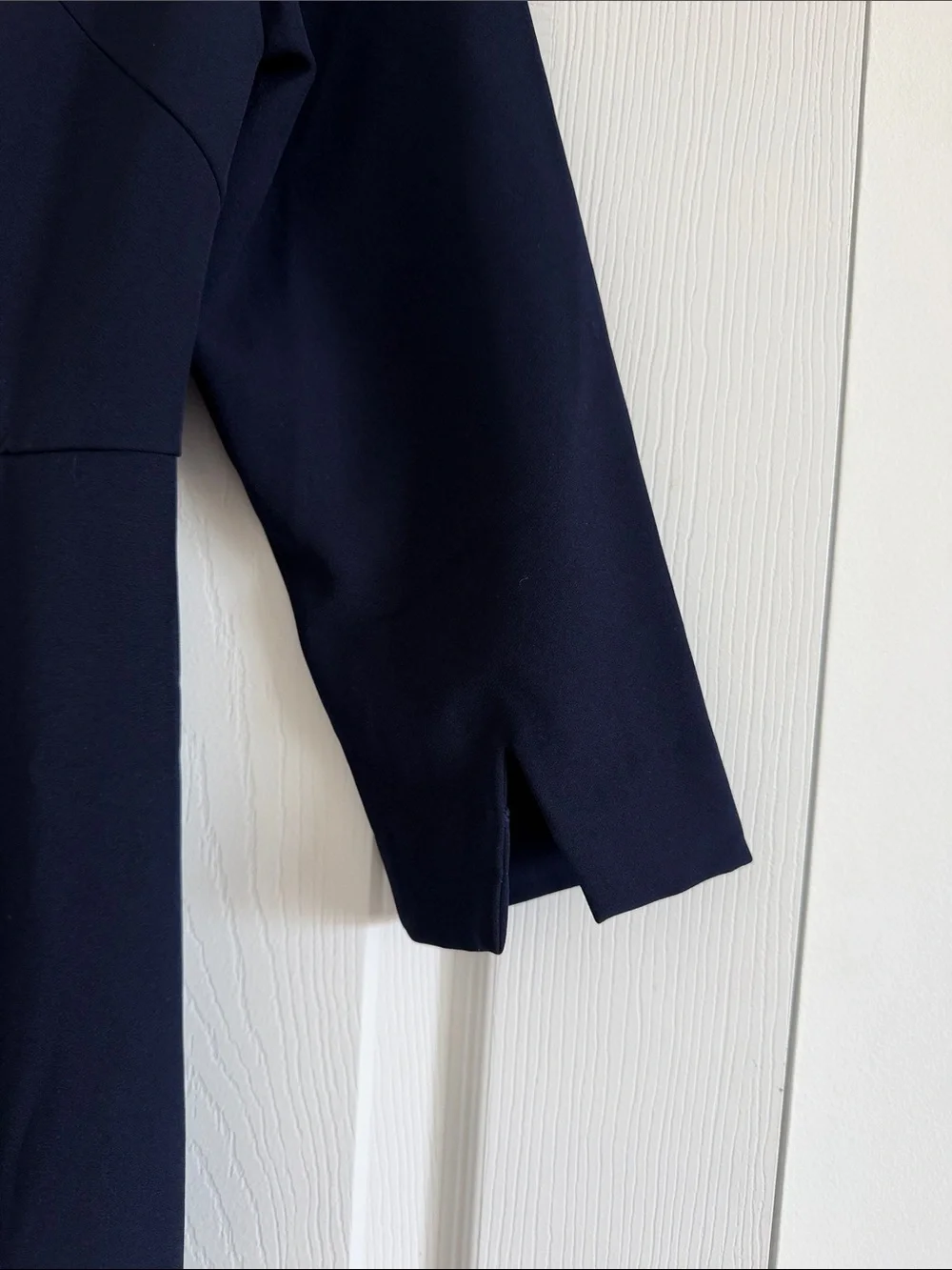 Boden Navy Blue Fit Flare Midi Dress 3/4 Sleeve Work Career Size 8L Long